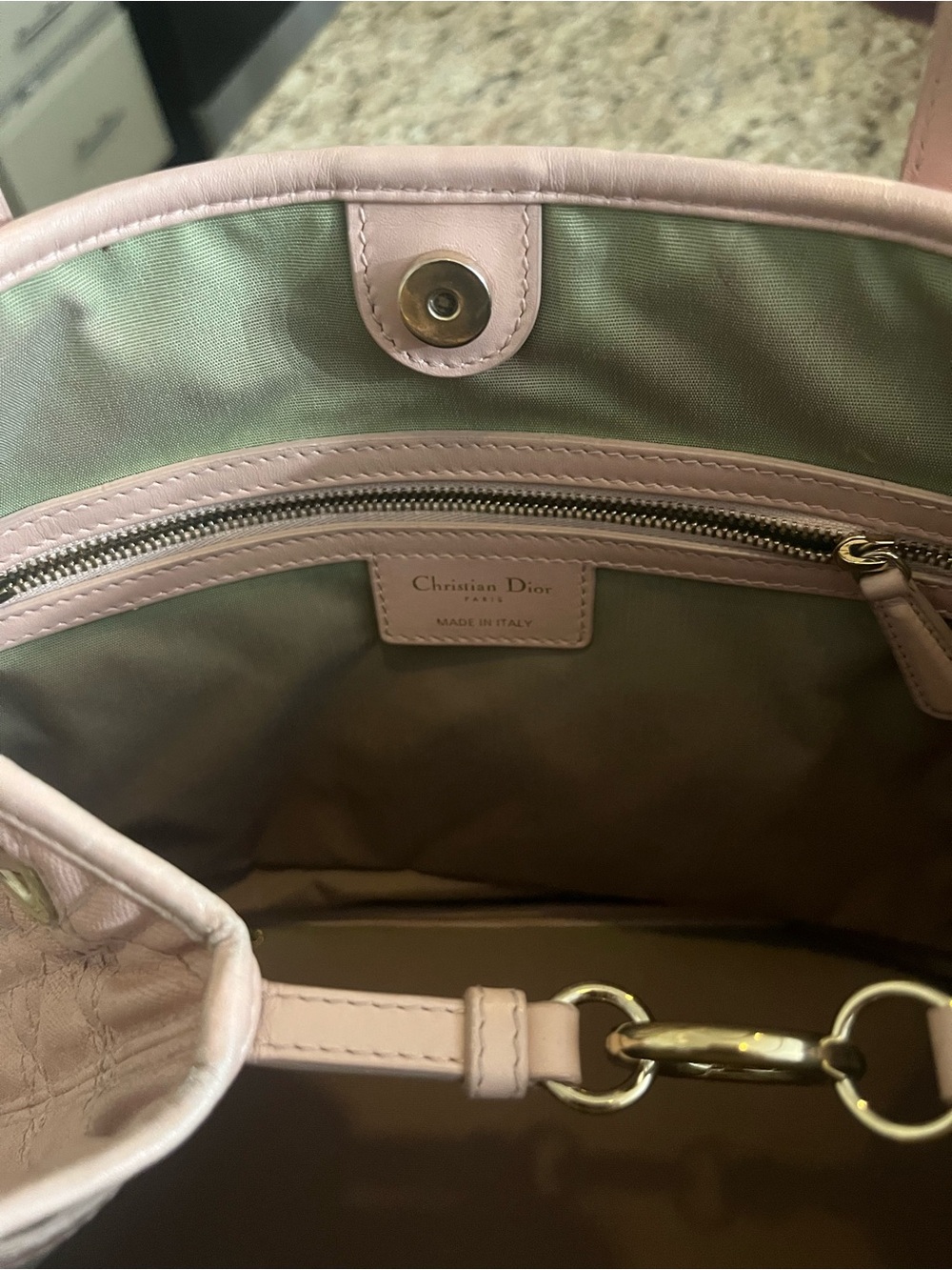 Dior Blush Quilted Leather Shoulder Tote with Signature Charms - Picture 5 of 16